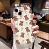 Чехол для Samsung Galaxy A52S A54 A24 A14 A05 A05S A34 A04E A53 A33 A23 F06 Милый Бант Плюшевый Мишка Мультяшный Силиконовый Волна Боковая Крышка