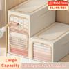 Large Capacity Clothes Storage Box Wardrobe Organizer Folding Clothing Organizer with Metal Frame Closet Jeans Storage Box