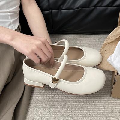 2024 Осень Новые Босоножки PU Балетки для Женщин Плоская Подошва Удобная Мягкая Подошва Разбросанный Широкий Носок Легкий