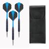 Set of 3 Darts - LONGFIELD DARTS - 23g - Non-slip Grip - Imitation Leather Case