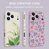 Чехол-шнурок с узором из синих цветов для iPhone 17 Pro Max Funda iPhone 16 15 14 13 Pro Max 11 16E 17E Мягкая силиконовая крышка