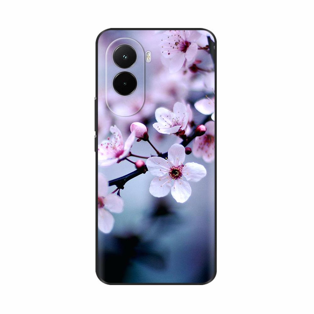Чехол для телефона Xiaomi Poco M7 4G, мягкий силиконовый ТПУ задняя крышка для Poco M7 Pro 5G, ультратонкие чехлы с рисунком Цветок Череп