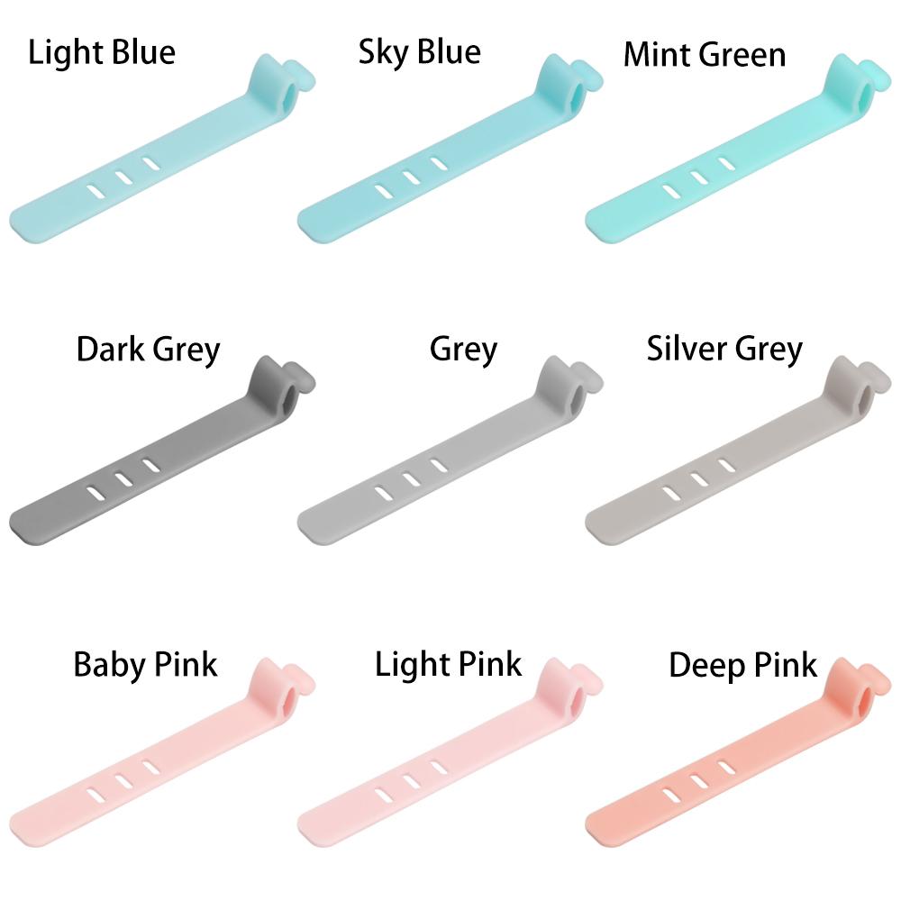 10 шт. Мягкий держатель для хранения наушников, сматывающее устройство для кабеля наушников, зажим для шнура, стяжка для USB-провода