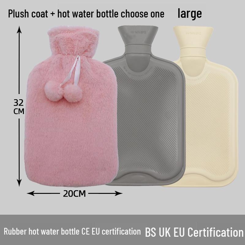 Explosion-Proof Hot Water Bottle: Rubber Design for Stomach and Feet, Long-Lasting Warmth