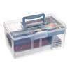 Sumnacon Large Capacity Storage Clear Storage Case with Lid and Divided Stylish Storage Nordic Small Item Storage Lip Office Sewing Various Everyday