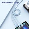 3-in-1 Super Fast Charging Data Cable 120W Suitable for Apple Type-C Android 6A Charging Cable