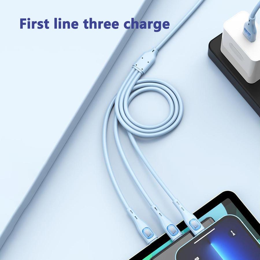 3-in-1 Super Fast Charging Data Cable 120W Suitable for Apple Type-C Android 6A Charging Cable