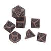 Набор из 7 кубиков для настольных игр, металлический, для ролевых игр, полиэдрический, цветной, красивые кубики, игрушка для обучения