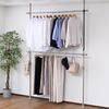 Tension Pole Large Easy Indoor Tension 60kg Load Clothes Hanger Width X Depth 10cm X Height Assembly Matte Rack, Hanger, Double, Heavy-Duty,
