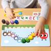 Wooden Caterpillar Counting Bead Puzzle For Child Parent Interaction