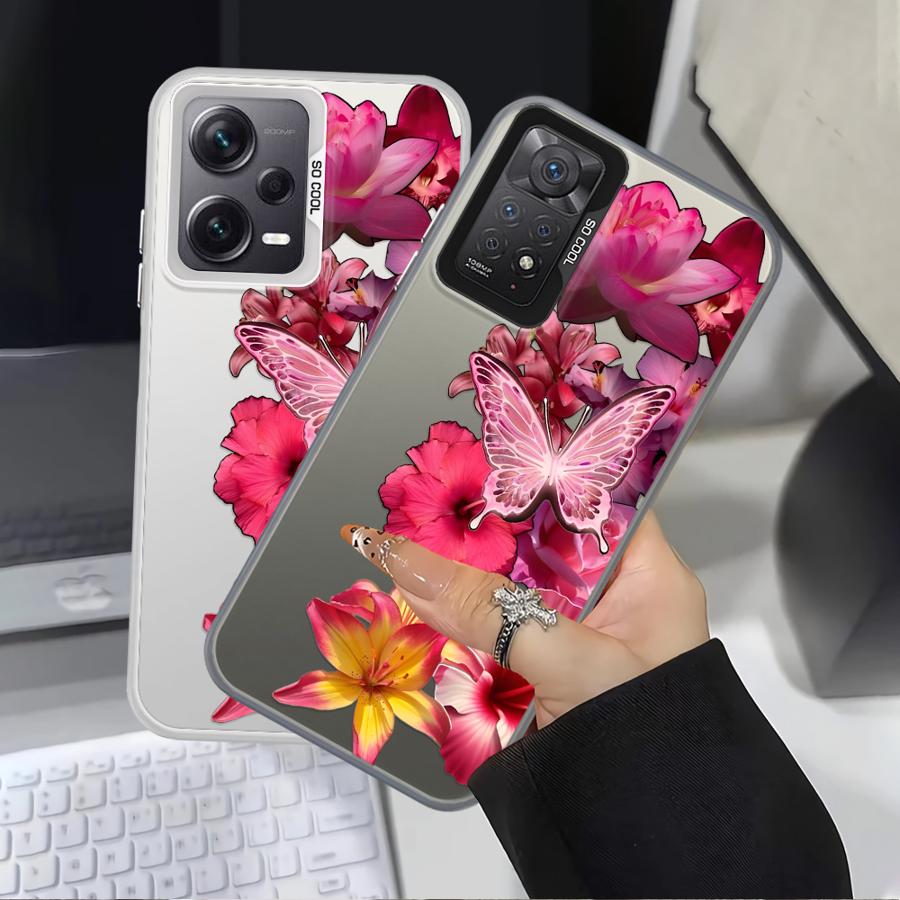 Задняя крышка-чехол для телефона для Xiaomi Redmi 9T 10C A1 A2 Plus 14C K60 9C 12C 13C Note 9 10 A5 Мультяшный Цветочный Арт