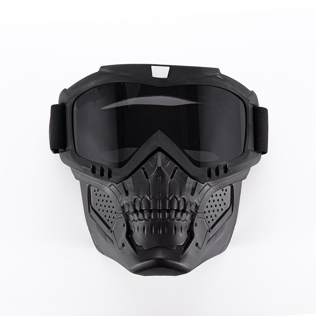 CS Tactical Skull Mouth Mask Motorcycle Off-Road Windshield Helmet Goggles Riding Mask