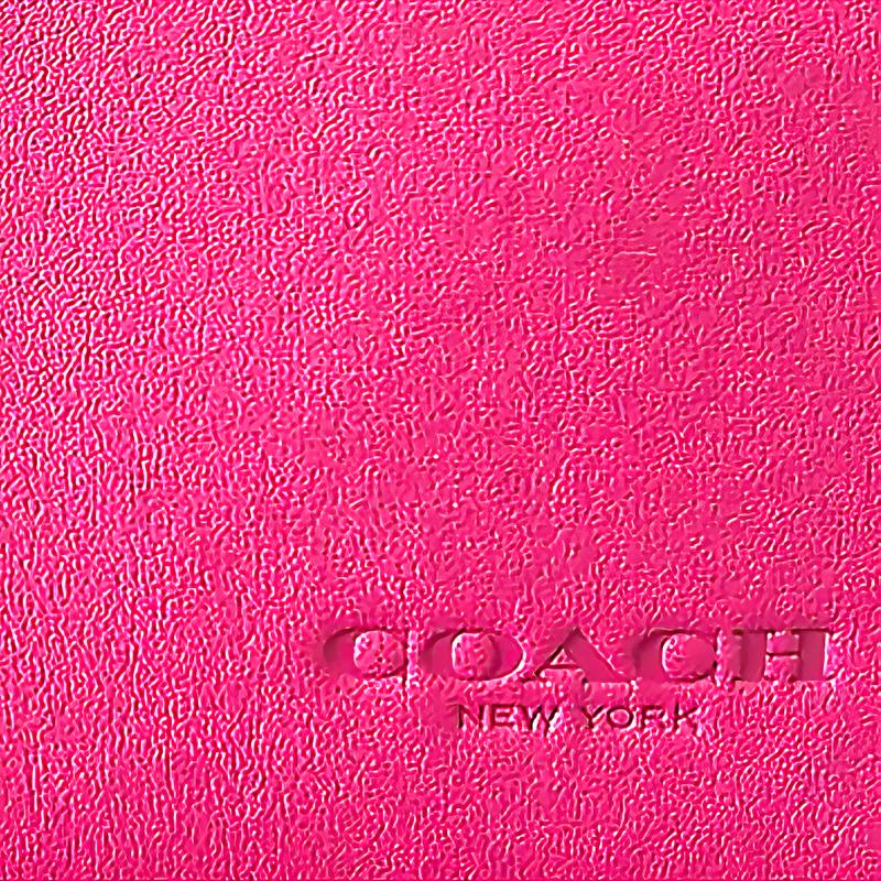 Coach Брелок для сумки 10 Держателей для карт Кожаный кошелек Подвеска Женские аксессуары Малиновый C6295G-GDAJN