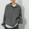 Autumn Winter High Collar Solid Color Sweater Ladies Loose Casual Buttons Knitting Outwear Female Cardigan Top