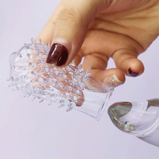 Penis Ring Granular Barbed Sexual Stimulation Translucent Delay Ejaculation Lock Ring for Male