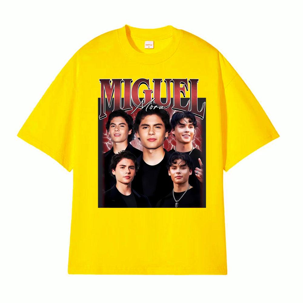 Miguel Mora Vintage Funny Meme Printed T Shirts Men Women Fashion Oversized Streetwear T Shirt Casual Loose 100% Cotton T-shirts