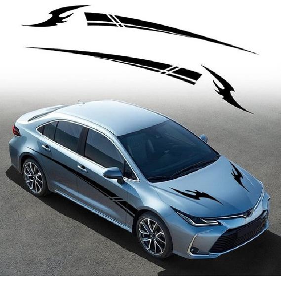 Наклейки Аксессуары для Автомобилей Грузовиков Боковая Часть Кузова Спортивные Полосы Наклейки Декор Черный