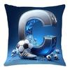 VIKAMA FootballThemed Letter Print Pillowcase Soft And DirtProof For Study Living Room Or Bedroom Decorative Pillow Cover