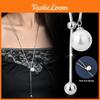 Elegant Long Pearl Necklace For Women In Titanium Steel With Geometric Design Ideal For Fall And Winter Fashion
