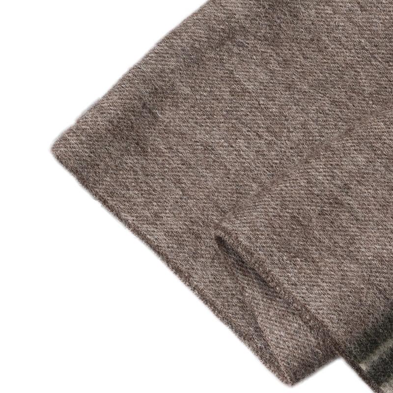 Lamb Wool Striped Winter Scarf