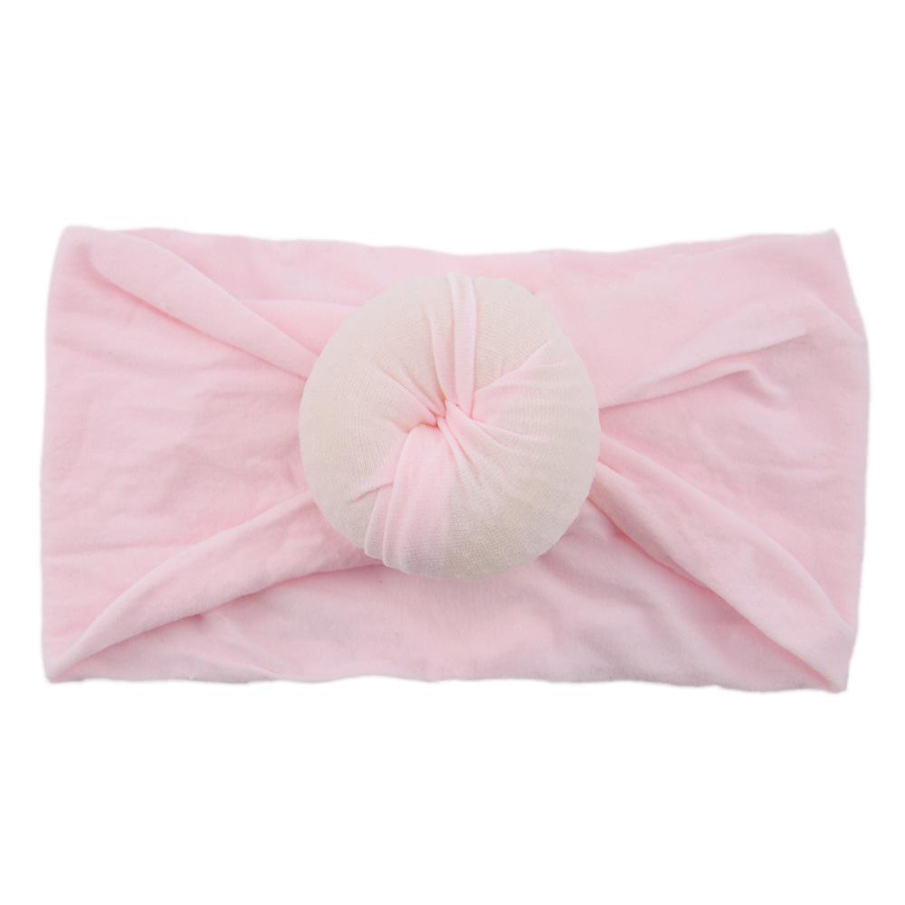 Детские головные уборы из нейлона, широкие детские аксессуары для волос, мягкие чулки с шариками, повязка на голову для малышей из нейлона, повязка на голову в виде пончика
