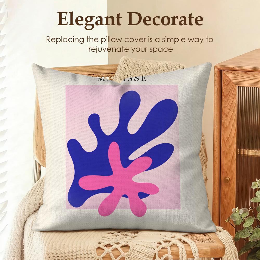Henri MMatisse Nordic Art Cushion Cover Natural Linen Organic Fabric DoubleSided Printing Sofa Home Decor Gift Pillow Case