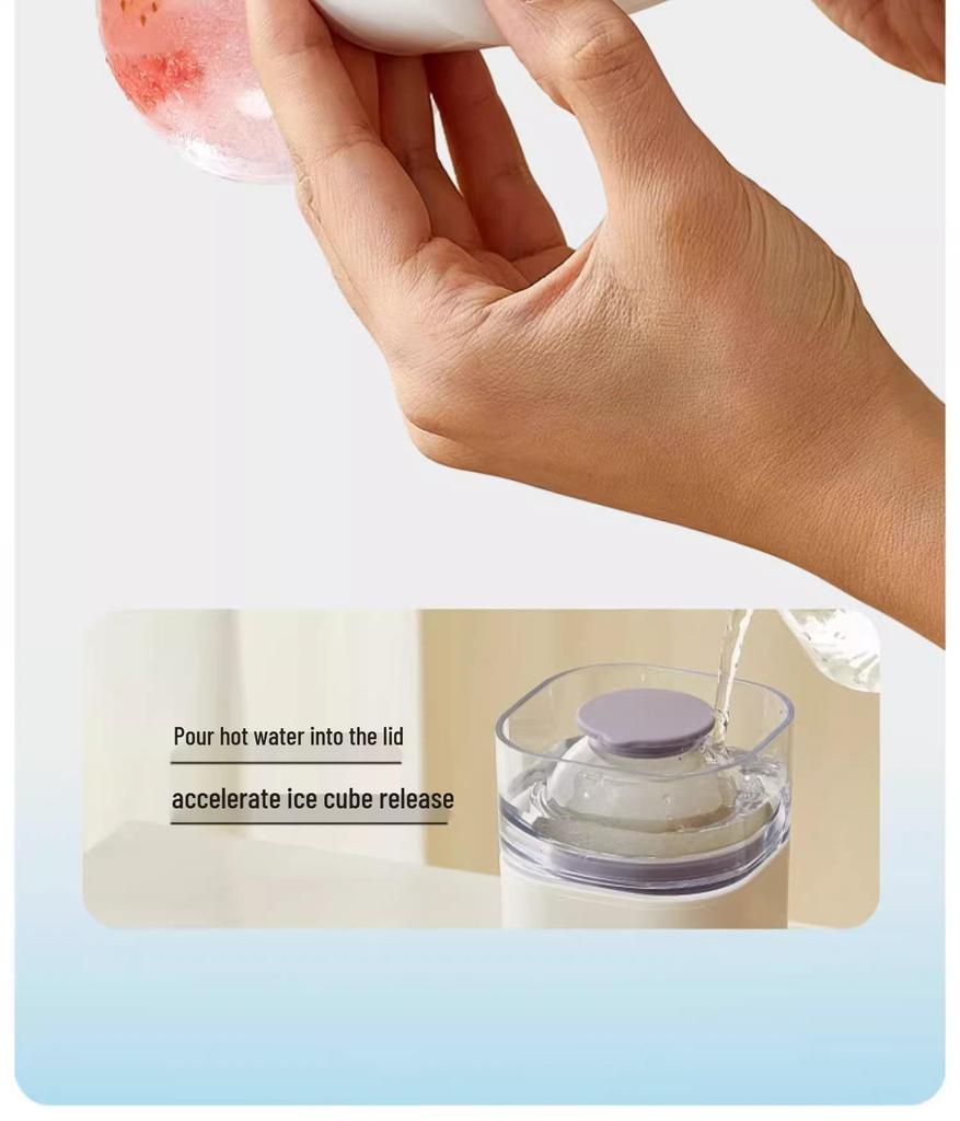 Большая силиконовая форма для ледяных шаров для виски - Пищевая, для домашнего использования, круглая форма для кубиков льда