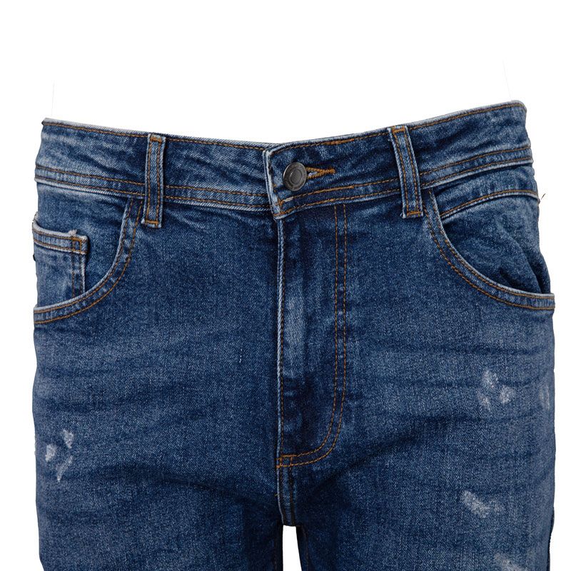 Мужские джинсы из необработанного денима с эффектом потертости в Мехико