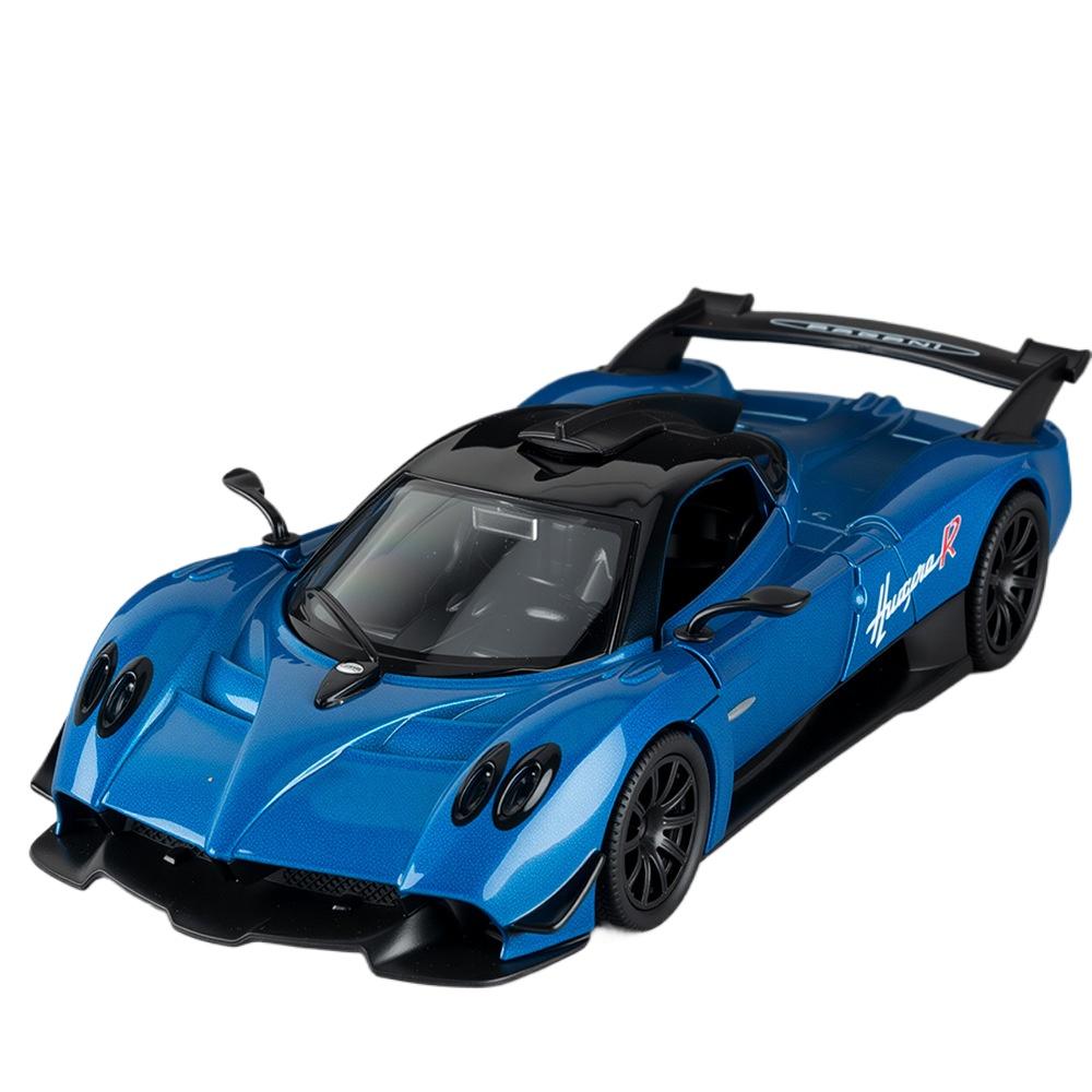 1/32 Pagani Huayra R Суперкар Металлическая модель автомобиля Звук и свет Оттянуть Назад Детская игрушка Коллекционные предметы Подарок на день рождения