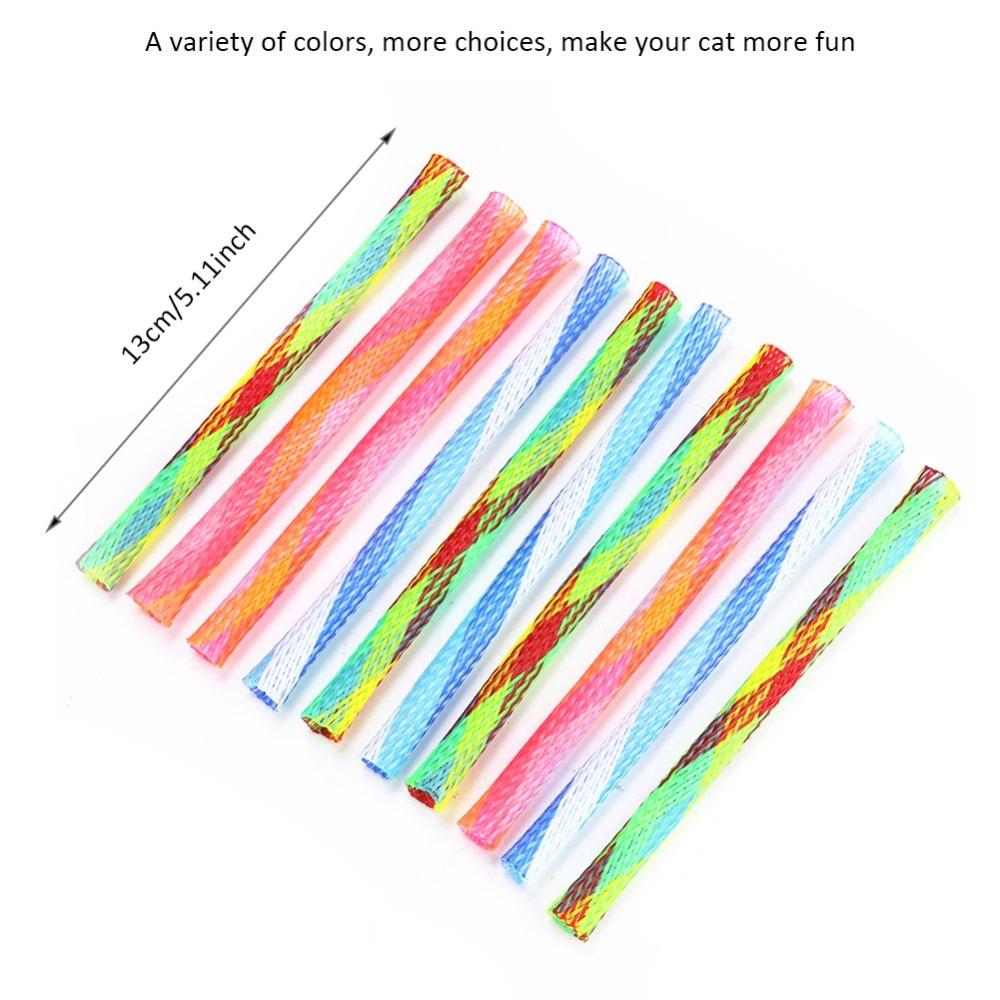 10PCS Good Elasticity Cat Spring Toy Freely Folding Cat Attract Toy Pet Playing Toy Pet Playtime