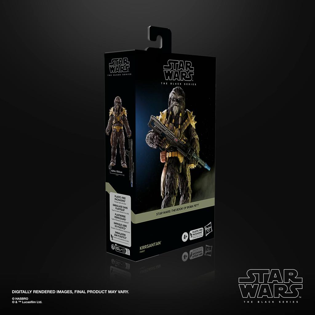 Hasbro Star Wars Black Series STAR WARS Боба Фетт, размер 6 дюймов, для детей от 4 лет и старше F6857 Оригинальный продукт Krulsantan, (15 см) фигура,