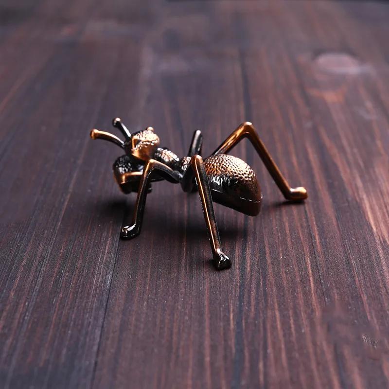 Личность ретро чистая медь мини-статуя улитки украшения стол антикварный латунный чай коллекция домашних животных украшения для гостиной