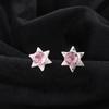 Rare Morganite Gemstone 925 Sterling Silver Jewelry Handmade Stud Earrings 0.44" EE-175-15
