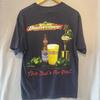 Винтаж 1997 Budweiser Лягушки L Однострочный шов графическая футболка Streetwear Y2K Хип-хоп