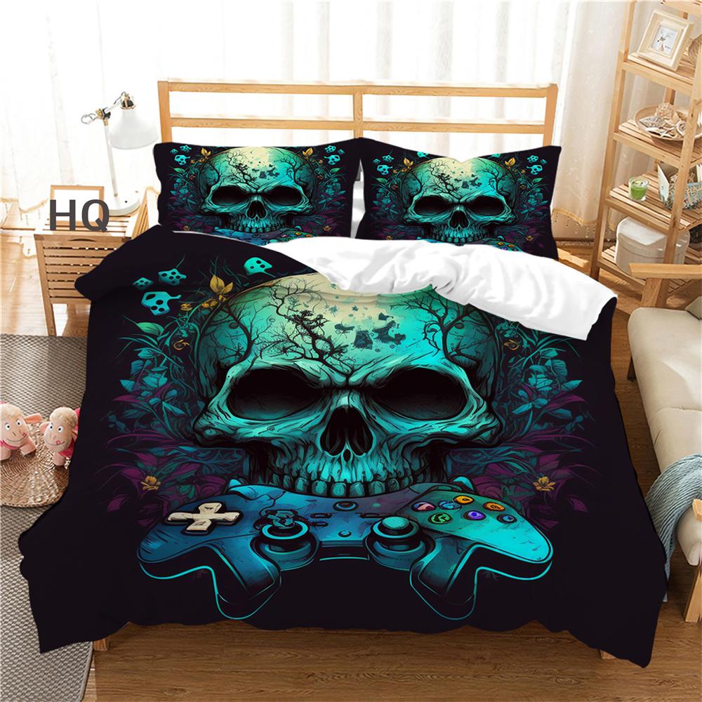 Пододеяльник с принтом для игровой консоли, полноразмерный комплект постельного белья из микрофибры для подростков, модный домашний текстиль высокого качества