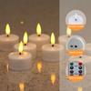4/6/12 Holes Flameless Tea Light Candles Rechargeable Flickering LED Candles LED Votive Candle Battery Operated Electric Candles