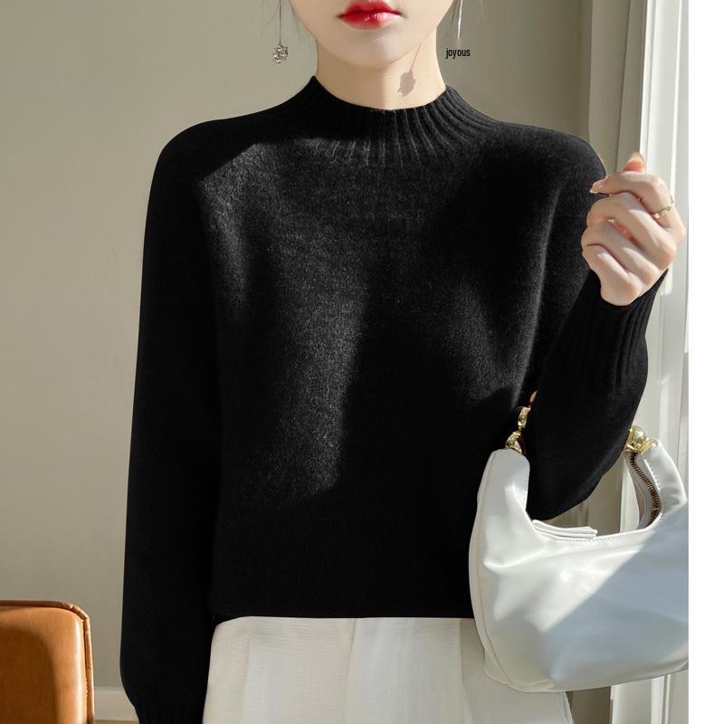 Stylish Soft Wool Half-High Neck Sweater: Age-Defying, Casual and Ready-to-Wear Base Layer