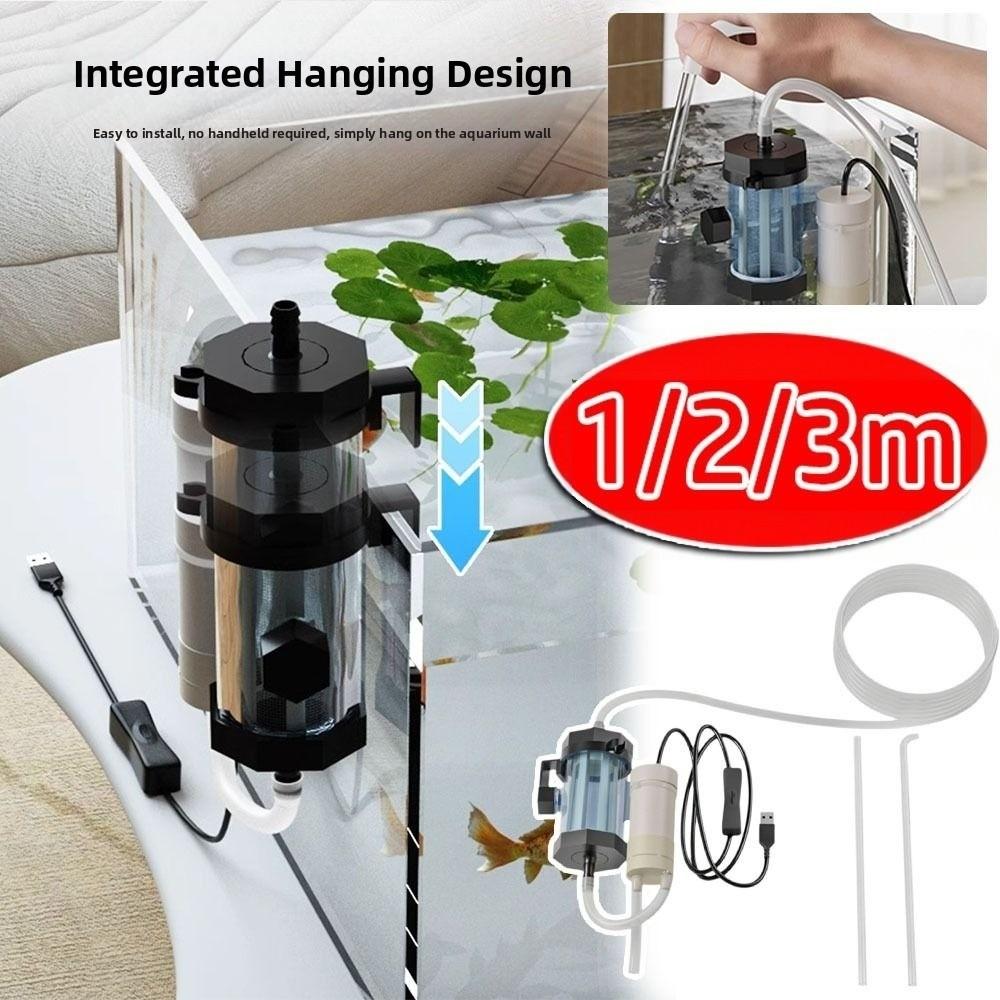 USB Powered Vacuum Gravel Cleaner Low Noise Fish Tank Cleaning Dirt Waste Remover  For Aquarium