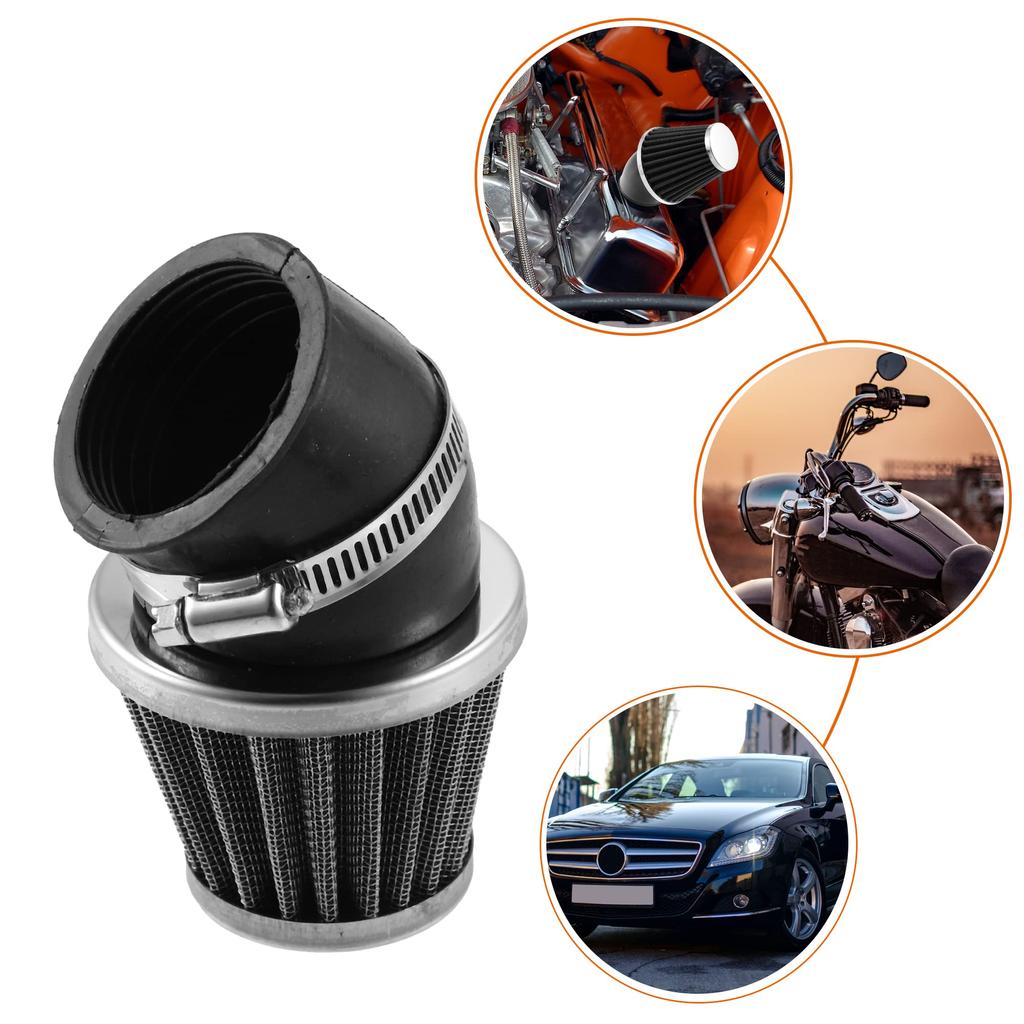 uxcell Air Filter Cleaner Round Taper Replacement Universal 50mm Elbow