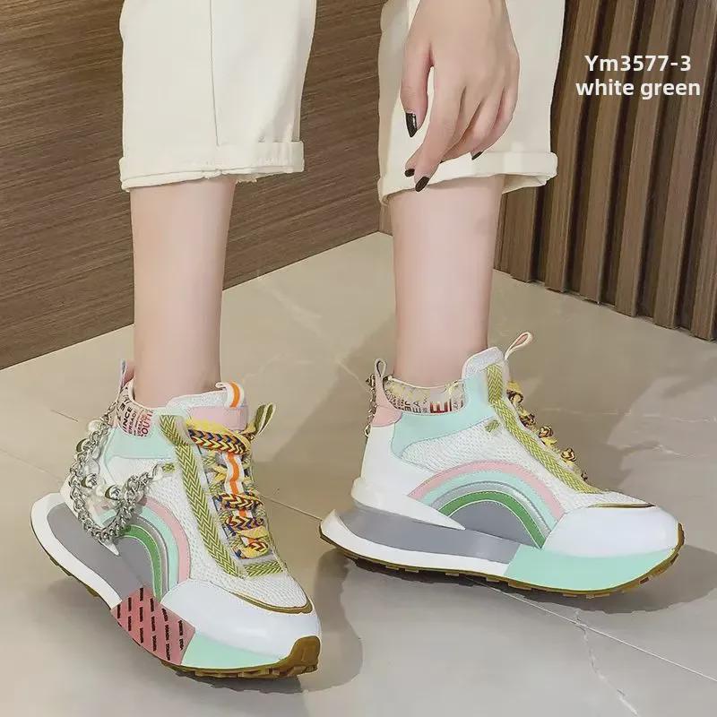 Женские модные плоские спортивные туфли YM3577-3 (Горячий стиль 2025 года)