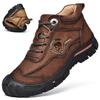 Новые мужские ботинки для улицы, повседневная обувь из натуральной кожи, мужские ботинки для альпинизма, походов, теплые зимние ботинки для мужчин, качественные ботинки на платформе для снега