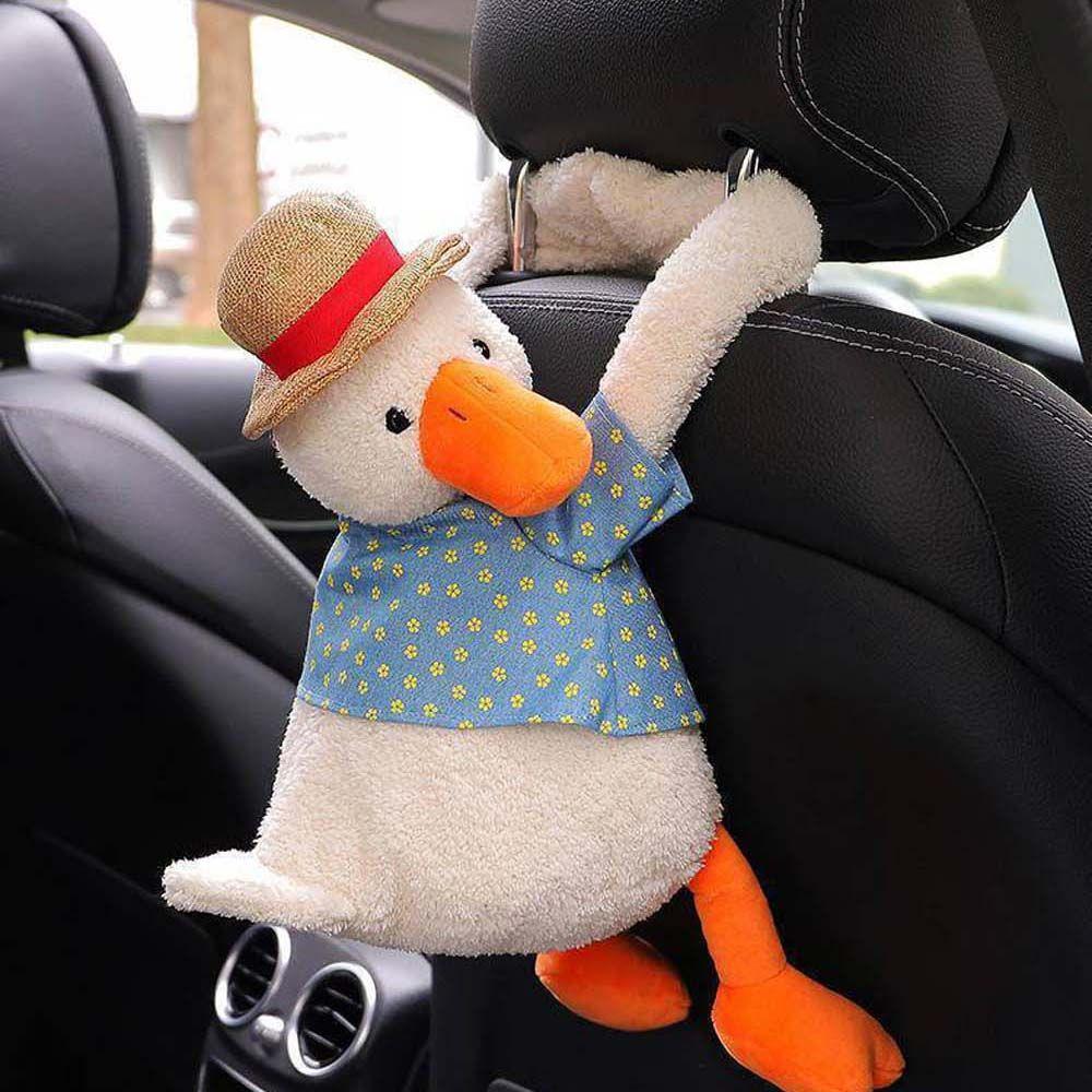 Car Seat Car Hanging Cartoon Duck Tissue Box Paper Napkin Case Car Drawer Box Car Tissue Bag