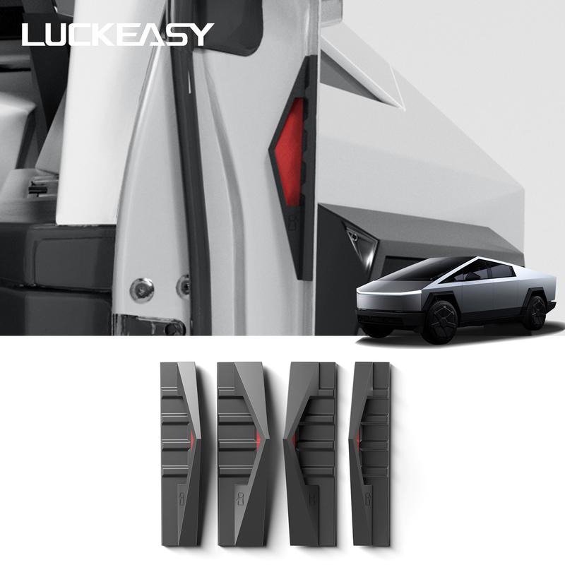for Tesla Cybertruck 2024 2025 4Pcs Car Door Handles Anti Fingerprint Silicone Door Close Handle Protective Cover Accessories