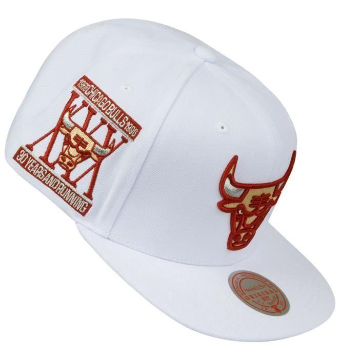 Casquette Snapback MITCHELL & NESS Chicago Bulls - Blanc - Homme - Sportswear