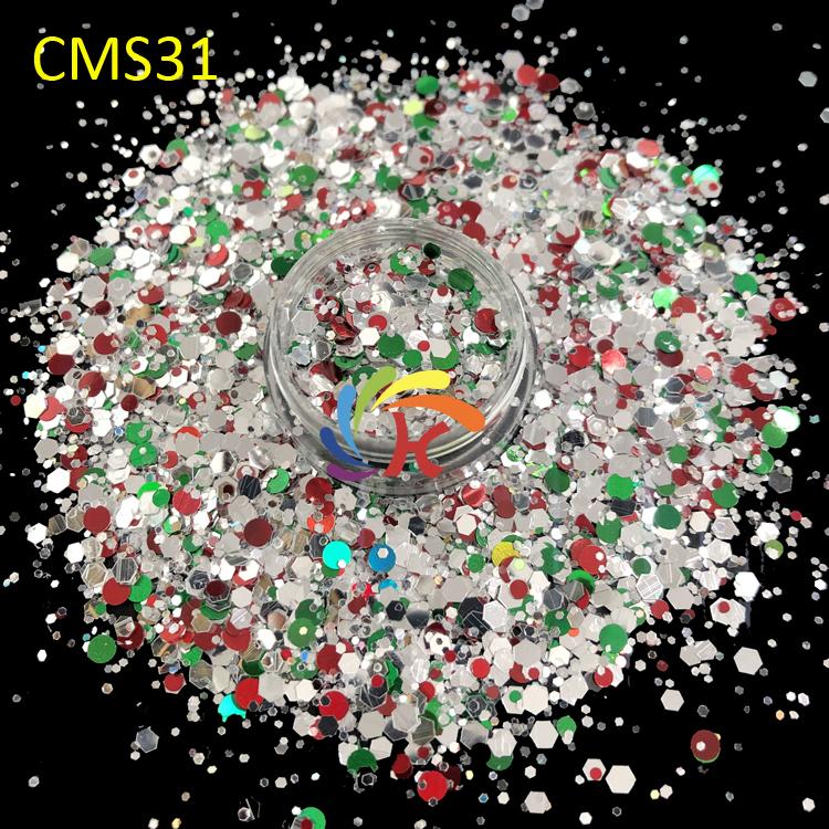 Bulk Other Christmas Decorations Chunky Mix Glitter Shapes for Resin Art Glitter