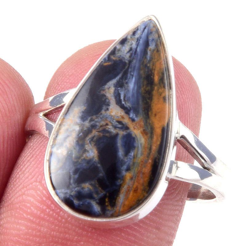 Natural Pietersite Gemstone Handmade 925 Solid Sterling Silver Ring Size 9 U3r03