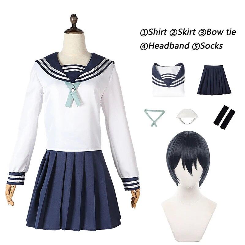 Аниме Jujutsu Kaisen Riko Amanai Косплей Костюм Amanai Riko JK форма парик костюм женские костюмы на Хэллоуин