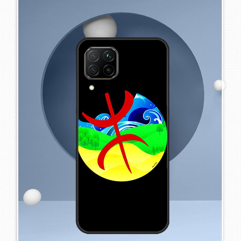 Amazigh Symbol Berber Academy For Huawei Nova Y91 Y60 Y70 Y72 Y90 Y61 12s 12i 11i 8i 10 9 SE P20 P40 Lite P30 P60 Pro Case