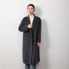 Women's Woolen Overcoat - Extra Long, Loose Fit, Double-Sided 100% Wool, Suit Collar for Autumn and Winter