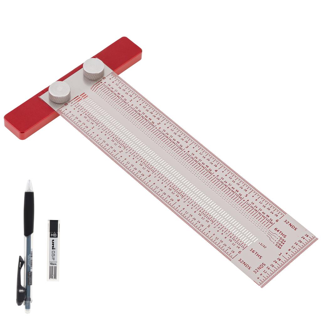 Steel Imperial Scribing Gauge 3 6 12 Inch Multi Size Woodworking Marking Pen Refill Heavy Duty